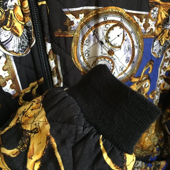 Studio J Pocket Watch + Lion Rococo Quilted Bomber Jacket - Picture 5 of 14